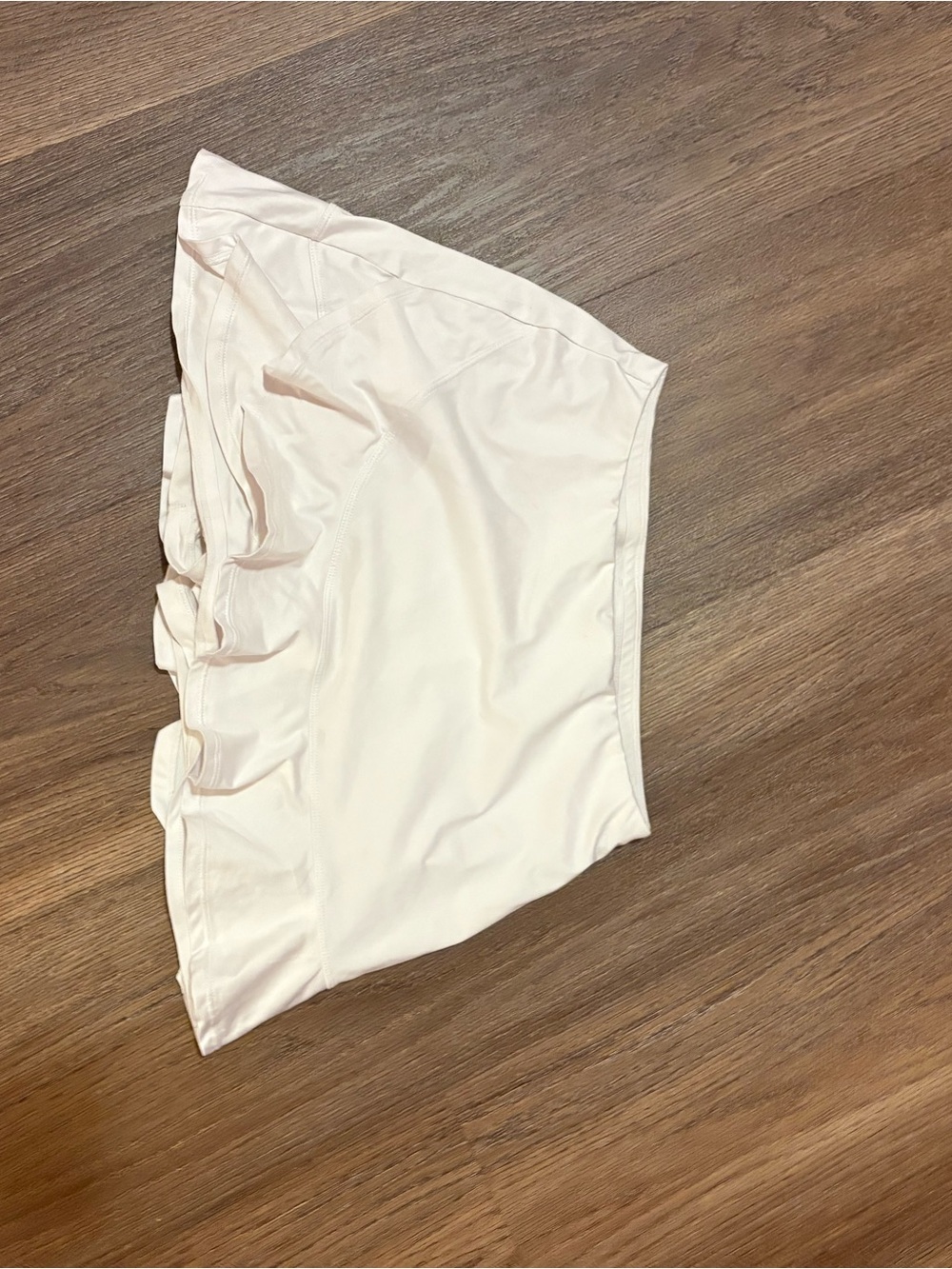 Tail Cream Mini Skirt with Ruffle Trim